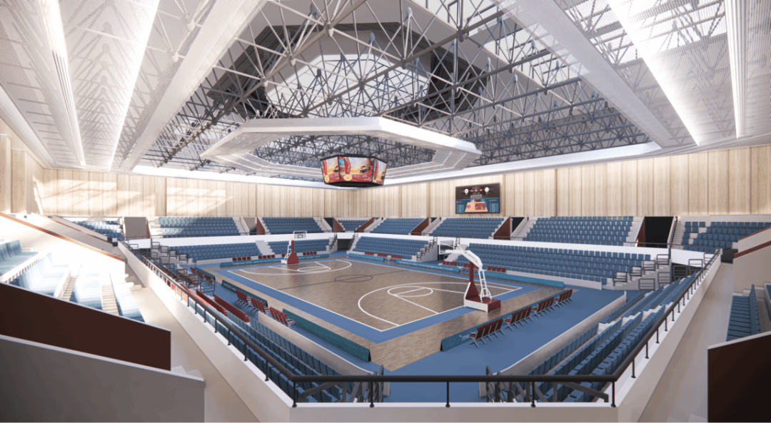 山西建投集团承建的应县全民健身中心项目屋面球形钢网架顶升乐成