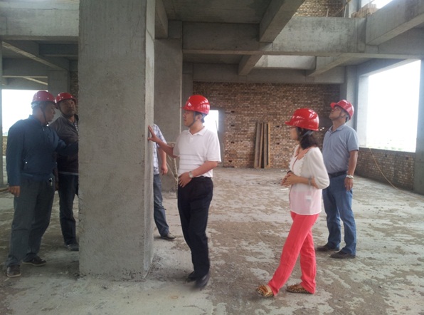 装置公司向导莅临修建分公司怀仁玉龙化工项目部调研指导事情