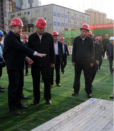 副省长贺天才莅临建投集团装配式修建泰瑞城项目走访调研